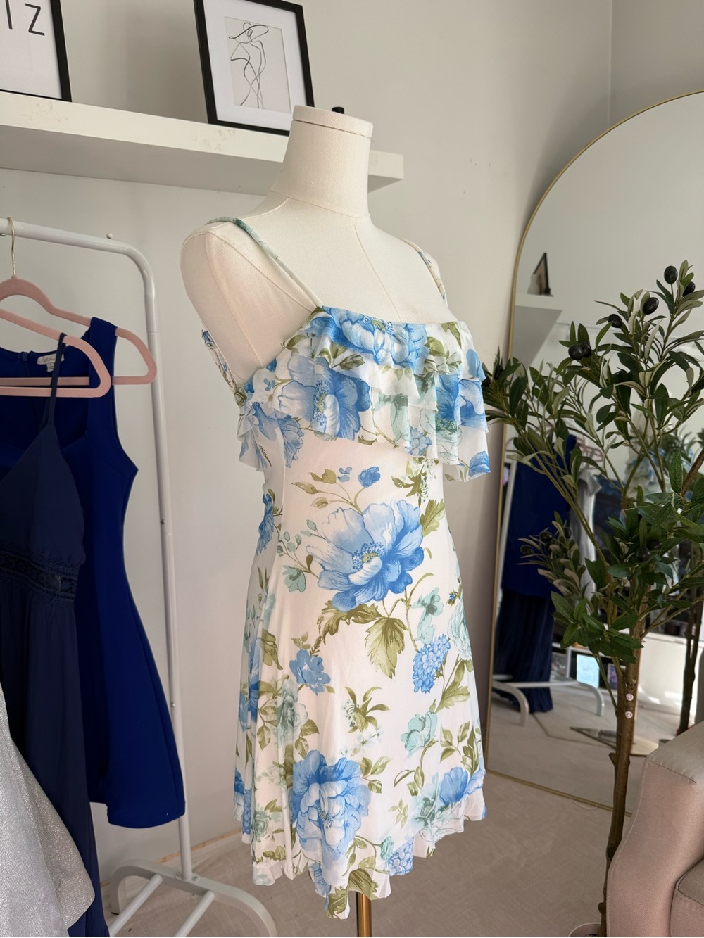 Floral Ruffle Mini Dress - Picture 7 of 9